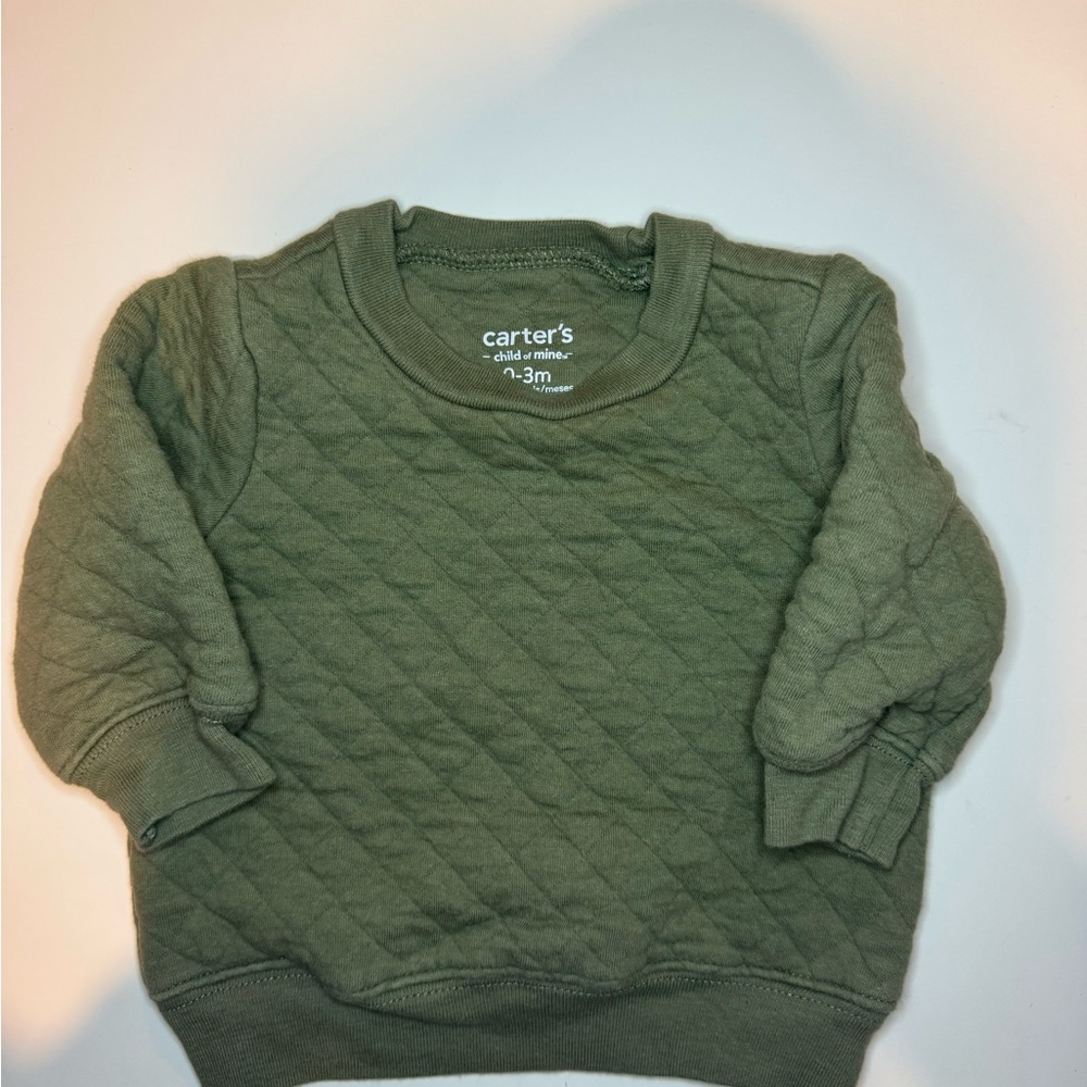 Carter's Olive Quilted Baby Pullover
